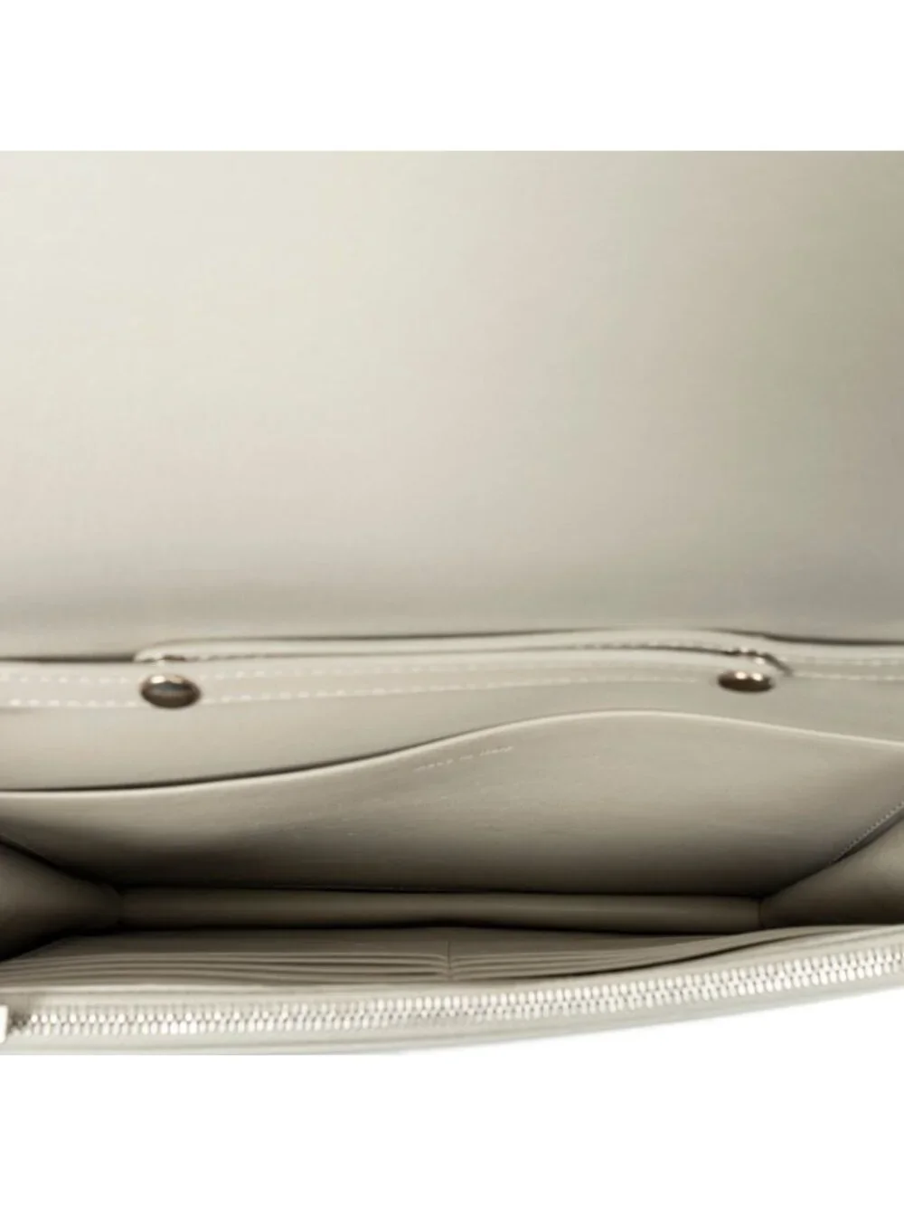 Celine Frame Evening Chain Clutch Yellow Taupe Calfskin Leather